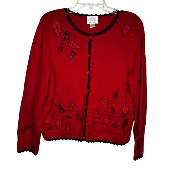 Christopher & Banks Hand Embroidered Cardigan Sweater - Picture 1 of 7